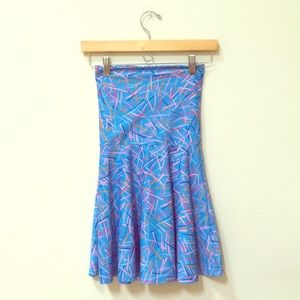 Multicolor American Apparel Skater Skirt
